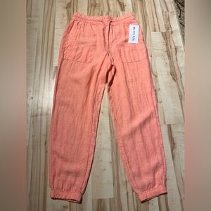 NWT Athleta Linen Joggers size 6